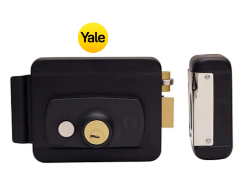 YALE ELECTRIC RIM LOCK-Matt Black